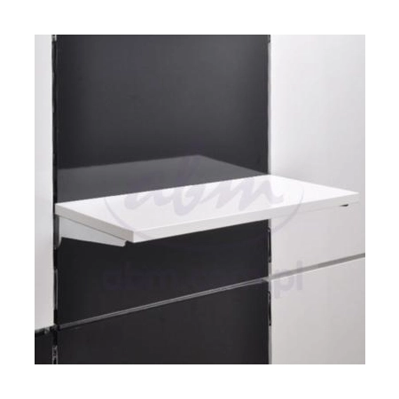 Półka z płyty laminowanej 63,8x30 biały/czarny połysk